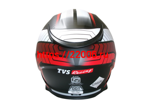 Шлем TVS RACING (Индия) STREET D/V DULL BLACK RED размер L, + пинлок в комплекте, очки фото 3 Шлем TVS RACING (Индия) STREET D/V DULL BLACK RED размер L, + пинлок в комплекте, очки фото 3