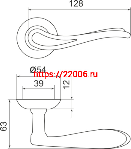 Ручка Armadillo (Армадилло) раздельная Octan LD64-1SG/GP-4 мат золото/золото фото 3 Ручка Armadillo (Армадилло) раздельная Octan LD64-1SG/GP-4 мат золото/золото фото 3