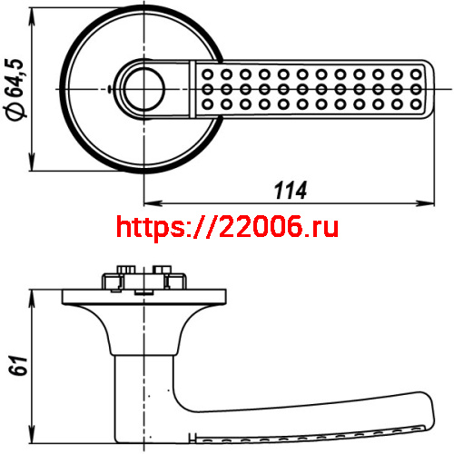 Ручка Punto (Пунто) защелка DK626 AC-PS (6026 AC-P) (без фик.) медь фото 3 Ручка Punto (Пунто) защелка DK626 AC-PS (6026 AC-P) (без фик.) медь фото 3