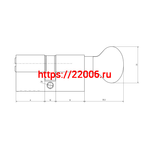 Цилиндровый механизм Kale kilit (Кале килит) с вертушкой 164 BM/68 (26+10+32) mm никель 5 кл. фото 5
