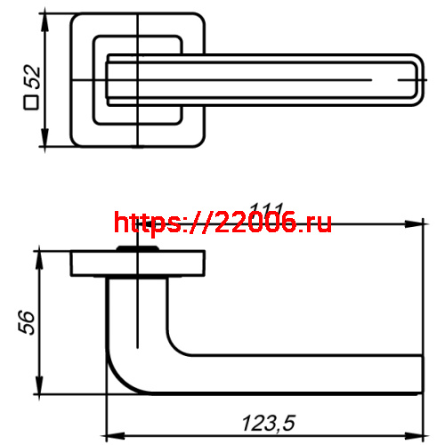 Ручка Punto (Пунто) раздельная K.QR52.NOVA (NOVA QR) SN/CP-3 матовый никель/хром фото 2 Ручка Punto (Пунто) раздельная K.QR52.NOVA (NOVA QR) SN/CP-3 матовый никель/хром фото 2