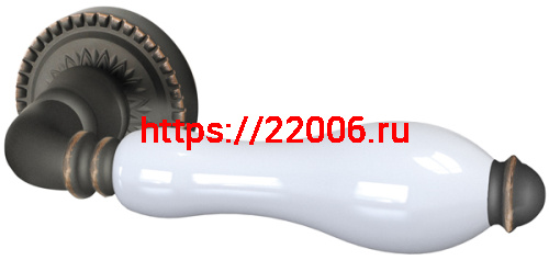 Ручка Armadillo (Армадилло) раздельная R.CL55.Silvia (Silvia CL1) ABL-18/WP-109 темная медь/бел.фарфор Ручка Armadillo (Армадилло) раздельная R.CL55.Silvia (Silvia CL1) ABL-18/WP-109 темная медь/бел.фарфор