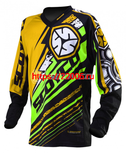 Футболка для мотокросса (Джерси) T200 зеленая (XXL) Scoyco