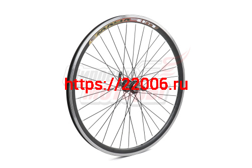 Обод 26" 2-х слойный (алюм.) задний в сборе с втулкой под диск на резьбе, под трещетку, эксцен Обод 26" 2-х слойный (алюм.) задний в сборе с втулкой под диск на резьбе, под трещетку, эксцен