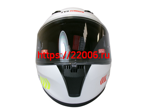 Шлем TVS RACING (Индия) STREET D/V WHITE YELLOW размер M, + пинлок в комплекте, очки фото 5 Шлем TVS RACING (Индия) STREET D/V WHITE YELLOW размер M, + пинлок в комплекте, очки фото 5
