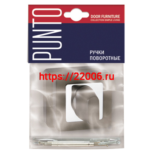 Ручка Punto (Пунто) поворотная BK6.K.QR52 (BK6 QR) SN/CP-3 матовый никель/хром фото 2 Ручка Punto (Пунто) поворотная BK6.K.QR52 (BK6 QR) SN/CP-3 матовый никель/хром фото 2