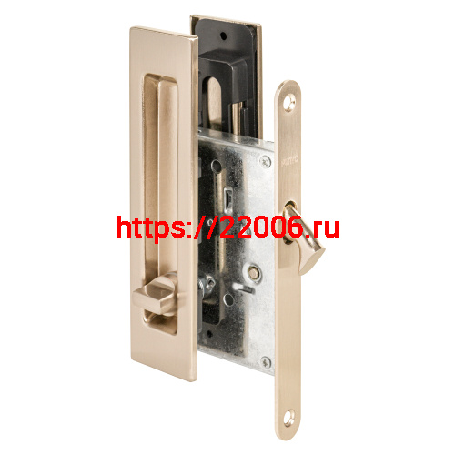 Защелка Punto (Пунто) с ручками для раздвижных дверей SH.SLQ152.011 (Soft LINE SLQ-011) SSG сатин.золото Защелка Punto (Пунто) с ручками для раздвижных дверей SH.SLQ152.011 (Soft LINE SLQ-011) SSG сатин.золото