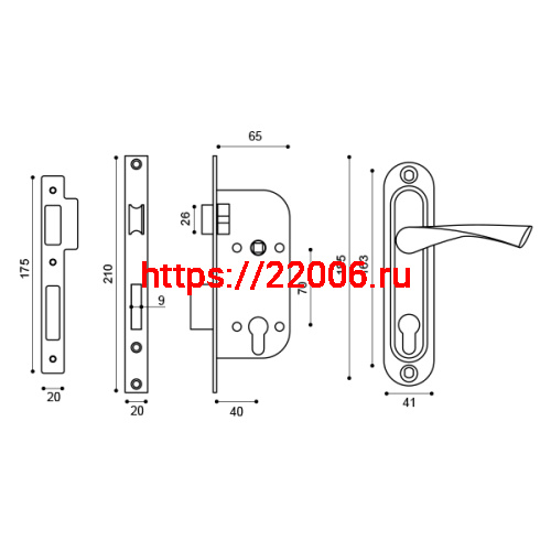 Замок Punto (Пунто) цилиндровый в комплекте с ручкой LOCKSET16.CRONA.4070-1 (KIT P16 4070 CRONA) SN мат.никель фото 3 Замок Punto (Пунто) цилиндровый в комплекте с ручкой LOCKSET16.CRONA.4070-1 (KIT P16 4070 CRONA) SN мат.никель фото 3