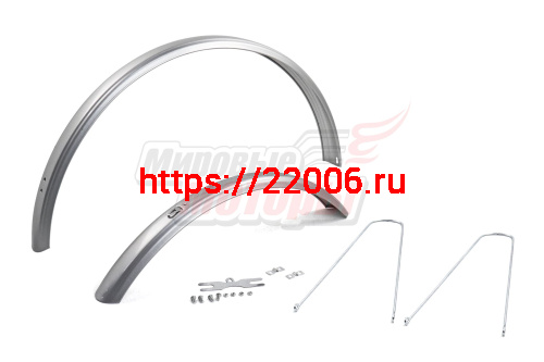 Крылья 26" металл., цвет серебристый металлик