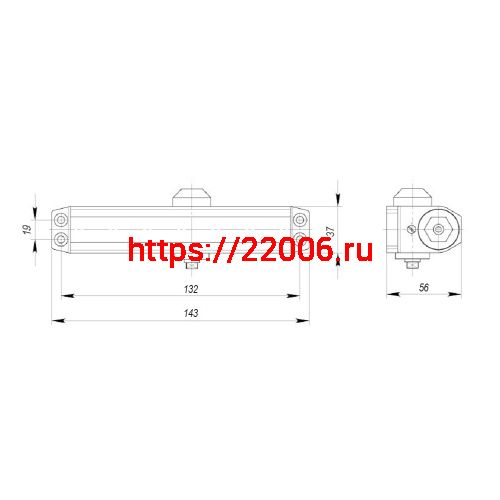 Доводчик Ajax (Аякс) дверной DCTR15-60 hold open AL алюминий фото 3 Доводчик Ajax (Аякс) дверной DCTR15-60 hold open AL алюминий фото 3