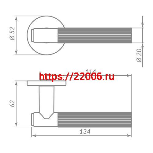 Ручка Punto (Пунто) раздельная R.ARC.R52.FORM CP-8 хром фото 2 Ручка Punto (Пунто) раздельная R.ARC.R52.FORM CP-8 хром фото 2