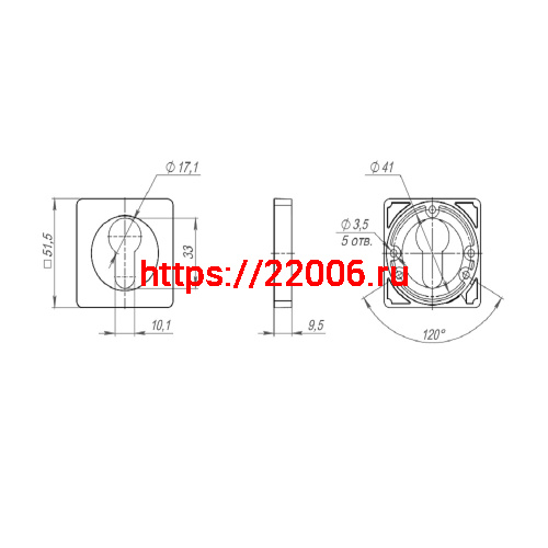 Накладка Ajax (Аякс) под цилиндр ET.K.JK51 (ET JK) GR-23 графит фото 3 Накладка Ajax (Аякс) под цилиндр ET.K.JK51 (ET JK) GR-23 графит фото 3