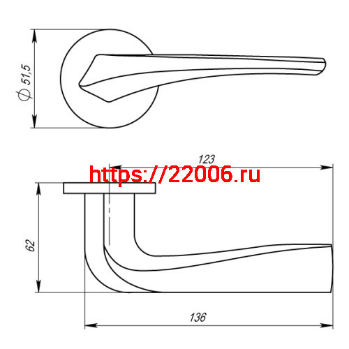 Ручка Armadillo (Армадилло) раздельная R.URS52.FLAME (FLAME URS) CP-8 хром фото 4 Ручка Armadillo (Армадилло) раздельная R.URS52.FLAME (FLAME URS) CP-8 хром фото 4
