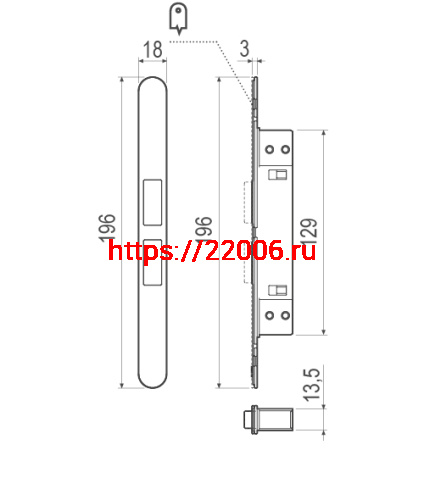 Магнитная AGB (АГБ) защелка Touch B01120.30.93.642 (черн.) с лиц.пл, с отв.пл для дерев.кор.B02404.31.93 фото 2 Магнитная AGB (АГБ) защелка Touch B01120.30.93.642 (черн.) с лиц.пл, с отв.пл для дерев.кор.B02404.31.93 фото 2