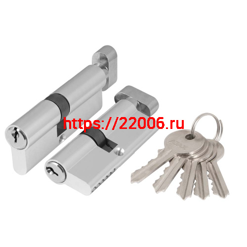 Цилиндровый Ajax (Аякс) механизм (AZ102/80) AZ1002Knob80 (35+10+35) CP хром