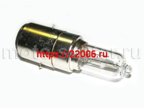 Лампа головного света галоген H6M BA20D 6V 35/35W прозрачная Лампа головного света галоген H6M BA20D 6V 35/35W прозрачная