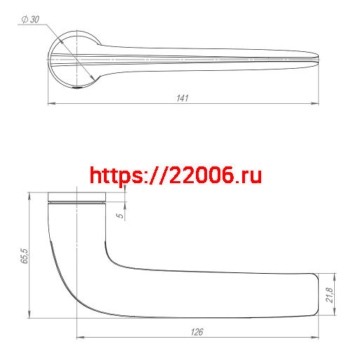 Ручка Armadillo (Армадилло) раздельная R.ART30.LACONY BL-26 черный фото 5 Ручка Armadillo (Армадилло) раздельная R.ART30.LACONY BL-26 черный фото 5