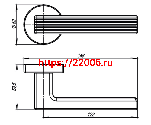 Ручка Armadillo (Армадилло) раздельная R.URB52.LINE (LINE URB6) CP-8 хром фото 5 Ручка Armadillo (Армадилло) раздельная R.URB52.LINE (LINE URB6) CP-8 хром фото 5