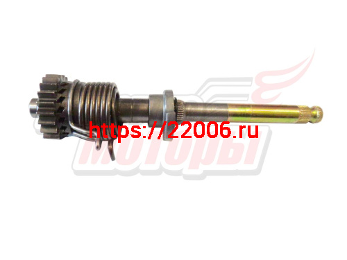 Вал пусковой 153FMI (L=205mm) косозуб. шестерня 22 зуба
