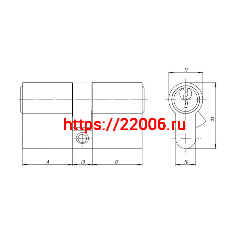 Цилиндровый Ajax (Аякс) механизм (AZ100/100) AZ1000Key100 (45+10+45) CP хром фото 3 Цилиндровый Ajax (Аякс) механизм (AZ100/100) AZ1000Key100 (45+10+45) CP хром фото 3