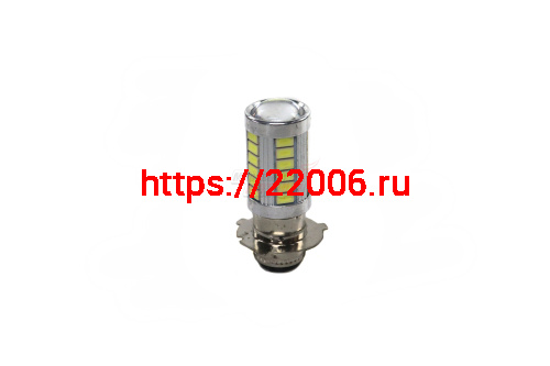 Лампа 12 В, 33 светодиода SMD (P15D-3) 5600K 7W (35Вт) (на яп.скутера) Лампа 12 В, 33 светодиода SMD (P15D-3) 5600K 7W (35Вт) (на яп.скутера)