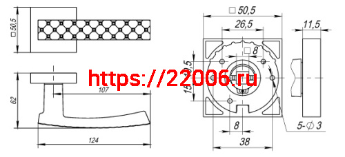 Ручка Fuaro (Фуаро) раздельная K.DM51.CRYSTAL STAR (CRYSTAL STAR DM) CP-8 хром фото 2 Ручка Fuaro (Фуаро) раздельная K.DM51.CRYSTAL STAR (CRYSTAL STAR DM) CP-8 хром фото 2