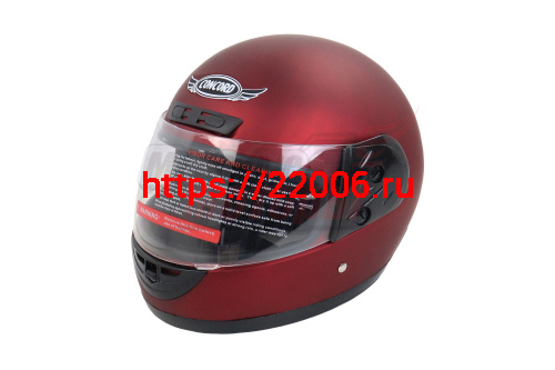 Шлем CONCORD XZF03 красный МАТОВЫЙ одноцветный "S,M,L,XL,XXL" (интеграл) Шлем CONCORD XZF03 красный МАТОВЫЙ одноцветный "S,M,L,XL,XXL" (интеграл)