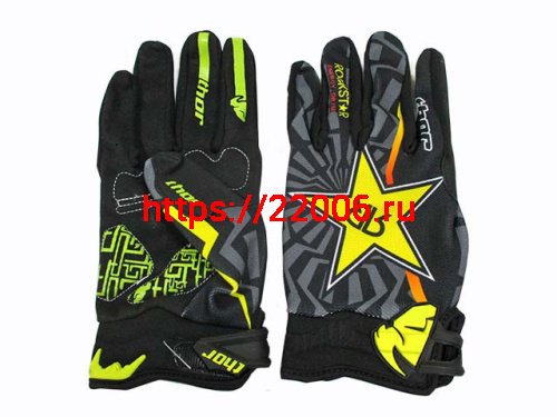 Перчатки THOR T02 ( S) черно-желтые Перчатки THOR T02 ( S) черно-желтые