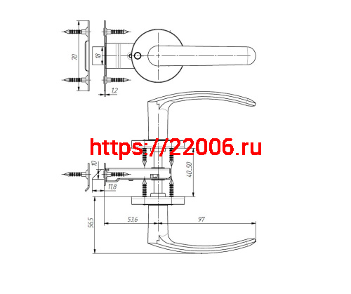 Защелка Zenit (Зенит) ЗЩ2 (бронза) фото 2 Защелка Zenit (Зенит) ЗЩ2 (бронза) фото 2