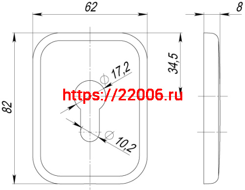 Декоративная Armadillo (Армадилло) Квадратная накладка на цилиндр ET-DEC SQ (ATC Protector 1) SN-3 Мат.никель фото 3 Декоративная Armadillo (Армадилло) Квадратная накладка на цилиндр ET-DEC SQ (ATC Protector 1) SN-3 Мат.никель фото 3