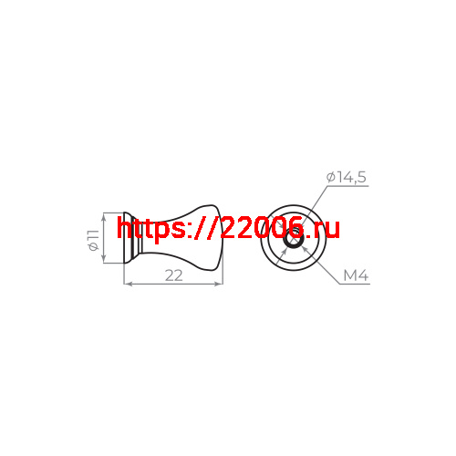 Ручка-кнопка Ajax (Аякс) мебельная MB-B-004 CP хром фото 2 Ручка-кнопка Ajax (Аякс) мебельная MB-B-004 CP хром фото 2
