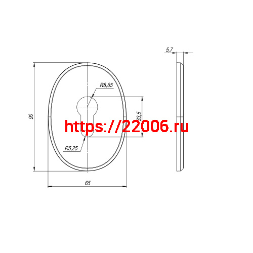 Накладка Fuaro (Фуаро) на цилиндр ESC.C.ECO/OV.473 (ESC 473 eco) CP хром фото 2 Накладка Fuaro (Фуаро) на цилиндр ESC.C.ECO/OV.473 (ESC 473 eco) CP хром фото 2