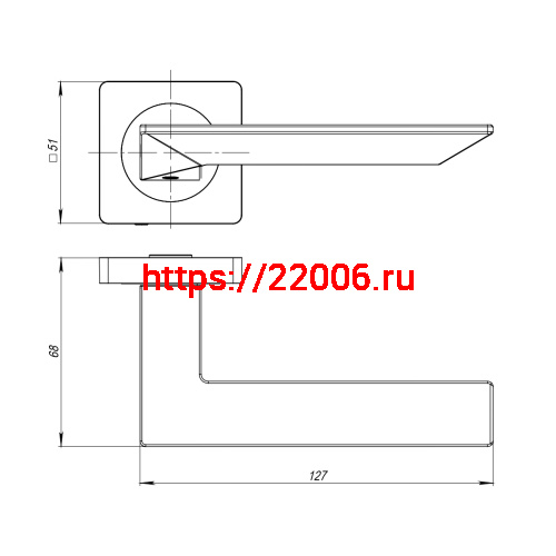 Ручка Ajax (Аякс) раздельная K.JK51.ULTRA (ULTRA JK) SSC-16 сатинированный хром фото 2 Ручка Ajax (Аякс) раздельная K.JK51.ULTRA (ULTRA JK) SSC-16 сатинированный хром фото 2