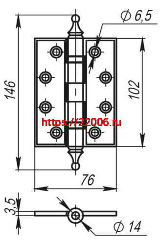 Петля Armadillo (Армадилло) универсальная Castillo CL 500-A4 102x76x3,5 BB-17 Коричневая бронза фото 3 Петля Armadillo (Армадилло) универсальная Castillo CL 500-A4 102x76x3,5 BB-17 Коричневая бронза фото 3