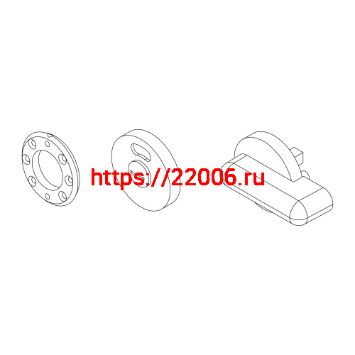 Ручка Ajax (Аякс) поворотная BK6.WC.CABIN PVC GREY серый фото 2 Ручка Ajax (Аякс) поворотная BK6.WC.CABIN PVC GREY серый фото 2