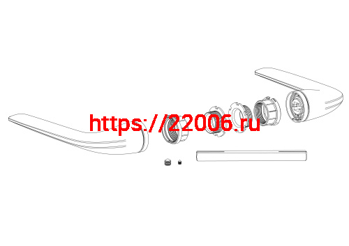 Ручка Armadillo (Армадилло) раздельная R.ART30.LACONY BL-26 черный фото 4 Ручка Armadillo (Армадилло) раздельная R.ART30.LACONY BL-26 черный фото 4