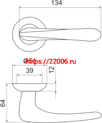 Ручка Armadillo (Армадилло) раздельная R.LD54.Pava (Pava LD42) CP-8 хром фото 3 Ручка Armadillo (Армадилло) раздельная R.LD54.Pava (Pava LD42) CP-8 хром фото 3