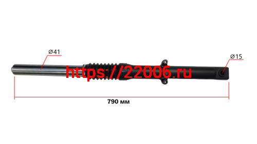 Перо вилки передней правое COMBAT 400 (Пр) Перо вилки передней правое COMBAT 400 (Пр)