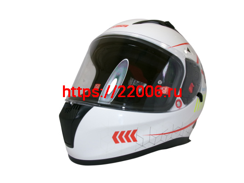 Шлем TVS RACING (Индия) STREET D/V WHITE YELLOW размер XL, + пинлок в комплекте, очки Шлем TVS RACING (Индия) STREET D/V WHITE YELLOW размер XL, + пинлок в комплекте, очки