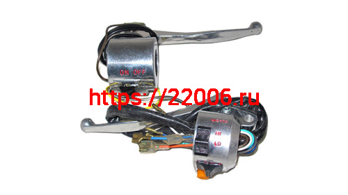 Переключатели руля в сборе с рычагами 139FMB 50сс (без кнопки стартера) Переключатели руля в сборе с рычагами 139FMB 50сс (без кнопки стартера)