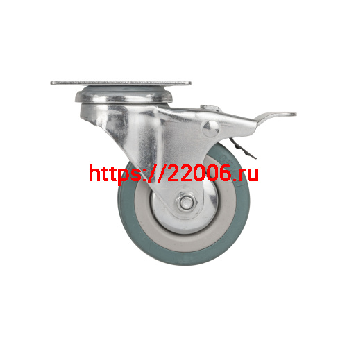 Опора Ajax (Аякс) колесная со стопором и площадкой WL/B-60R/50 kg (brake) резина Опора Ajax (Аякс) колесная со стопором и площадкой WL/B-60R/50 kg (brake) резина