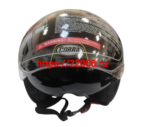 Шлем открытый COBRA EC H595, серый титан, синий, очки, размер M фото 3 Шлем открытый COBRA EC H595, серый титан, синий, очки, размер M фото 3